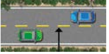 <p>Broken yellow center line</p>