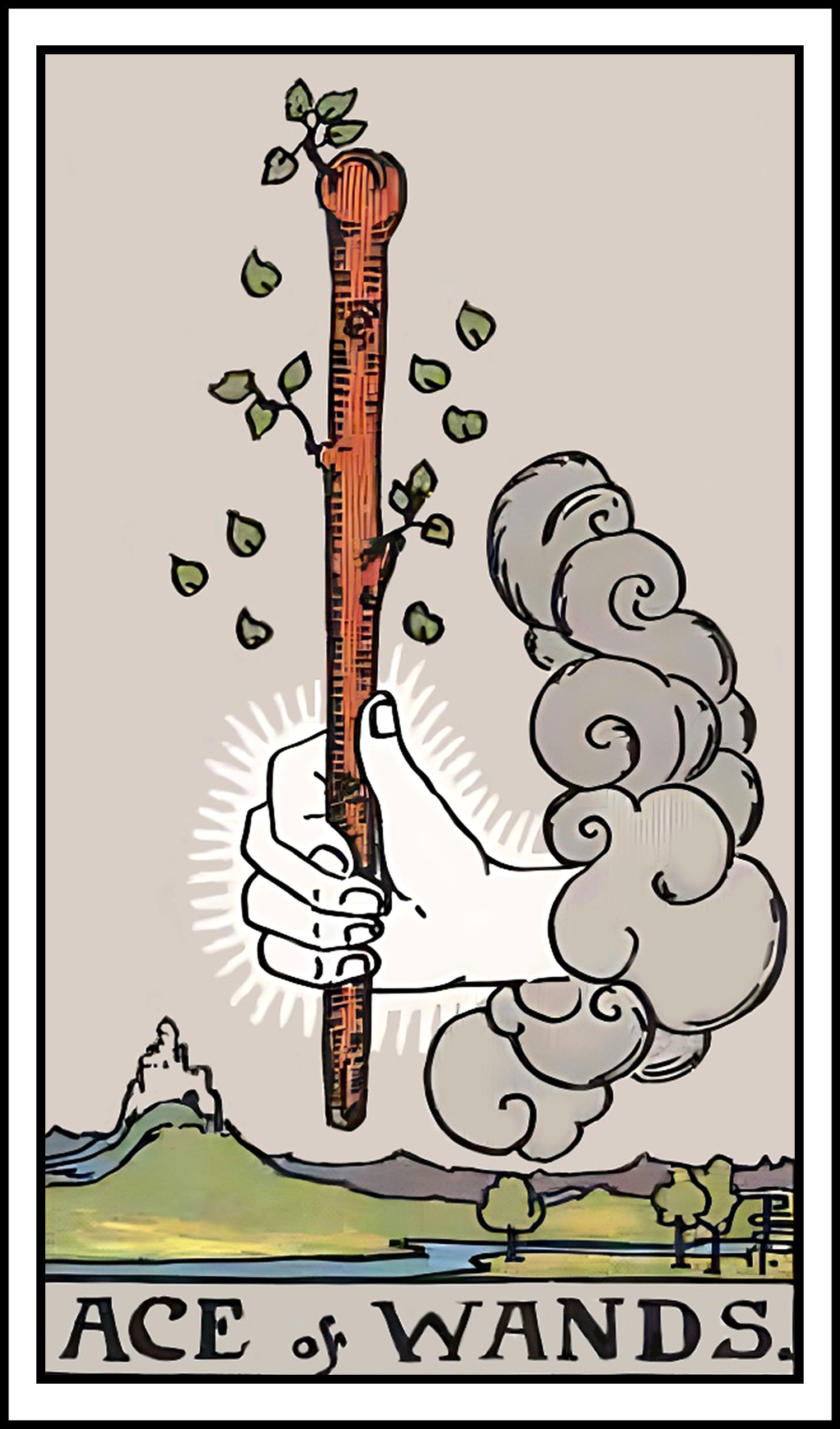 <p>ace of wands</p>