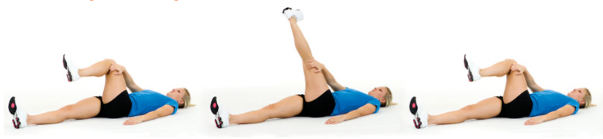lie supine with one hip flexed 90 degrees (target leg) and the opposite leg straight and flat on the floor

next, adduct the target leg across the body and extend the knee until a mild stretch is felt in the lateral hamstrings

the stretch should not cause pain or extreme discomfort

keep both shoulders flat on the ground during this stretch

avoid rotating the torso toward the stretched leg

repeat for the desired number of repetitions