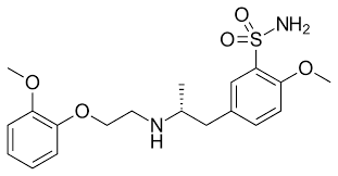 <p>What is the class of this drug?</p><p>a) Beta-1 selective antagonist</p><p>b) Alpha-2 selective agonist</p><p>c) Non-selective alpha antagonist</p><p>d) Alpha-1a selective antagonist</p>