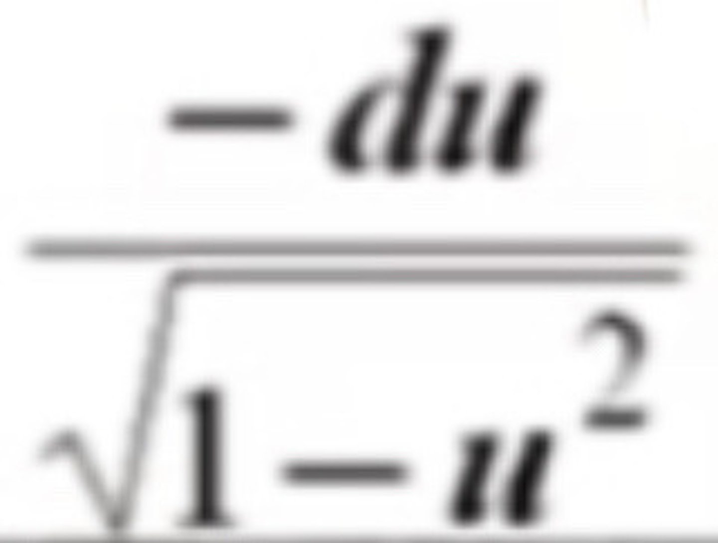 <p>-u'/sqrt(1 - u²)</p>