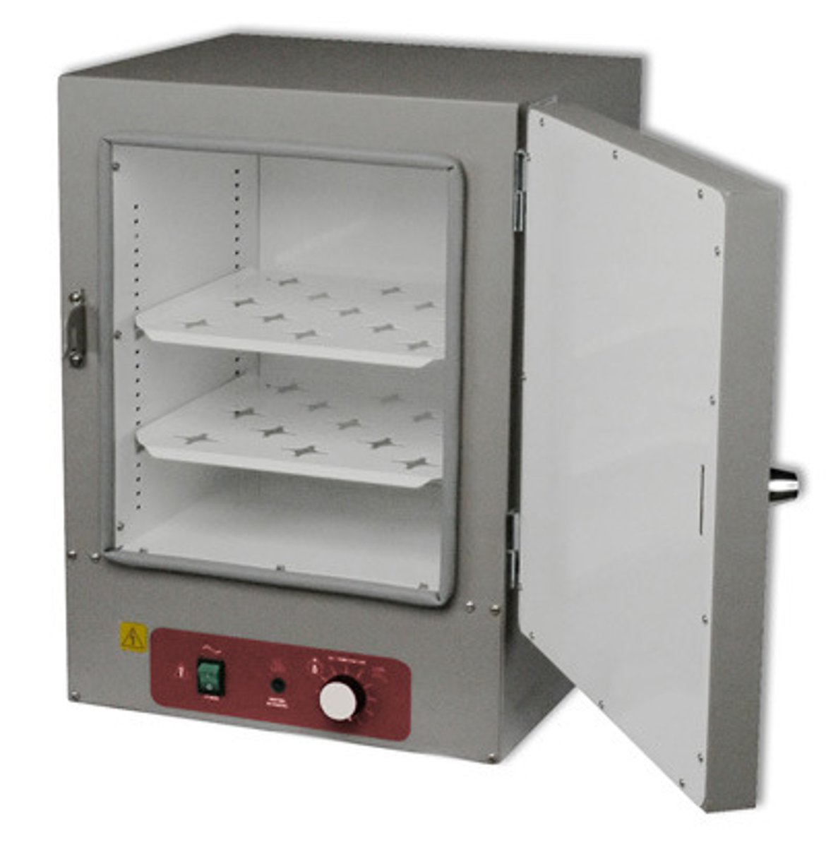 <p>Apparatus consisting of a box designed to maintain a constant temperature by the use of a thermostat.</p>