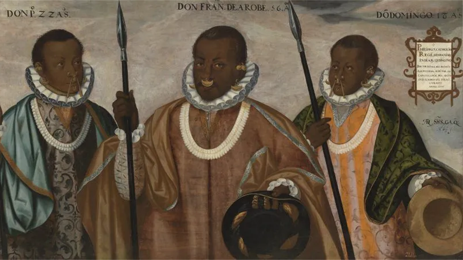 <p>Andrés Sanchez Gallque - Three Mulatto Gentlemen of Esmeraldas (1599)</p>