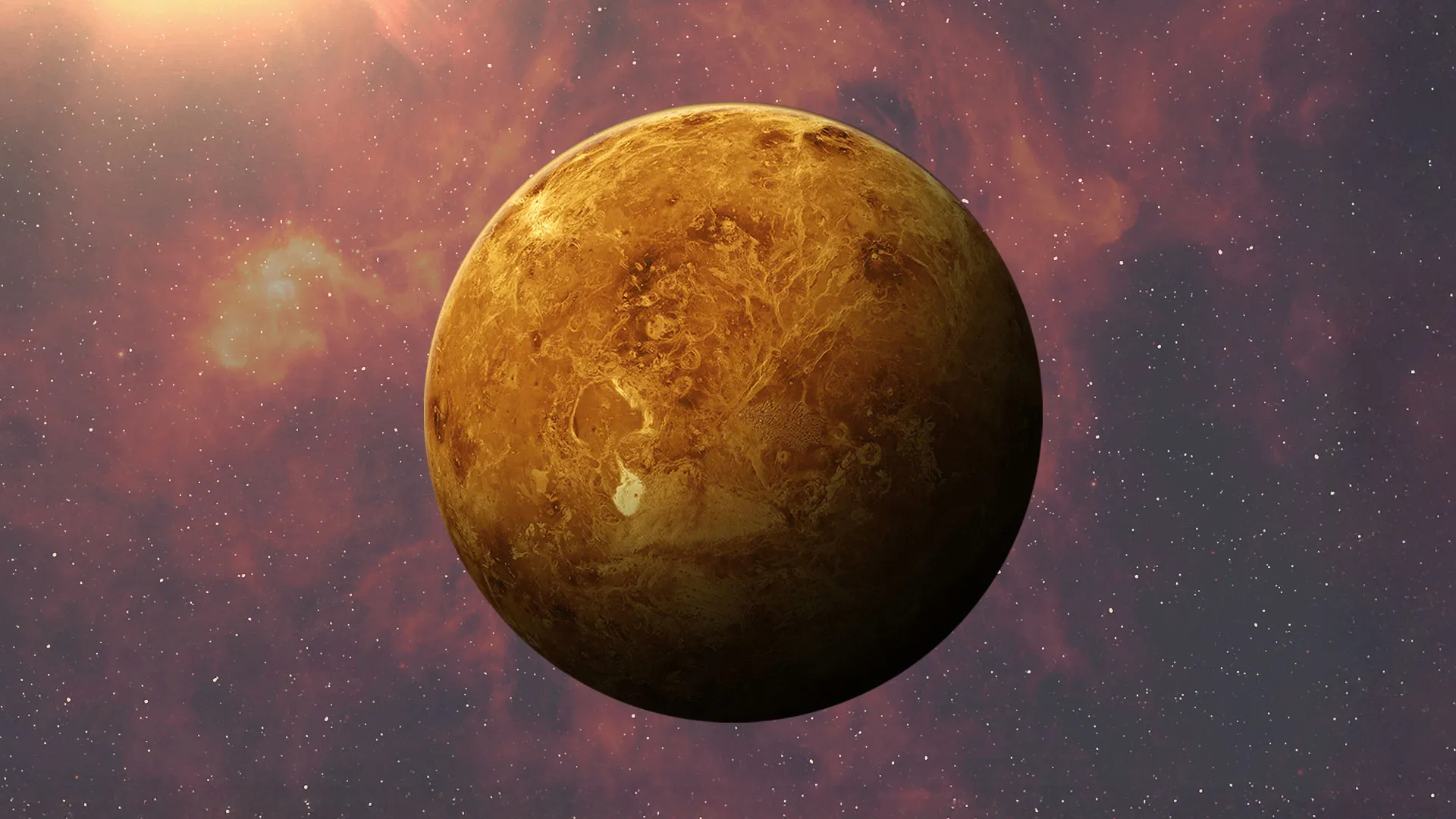 <p>Has a very thick atmosphere of carbon dioxide, trapping the Sun’s heat.</p>