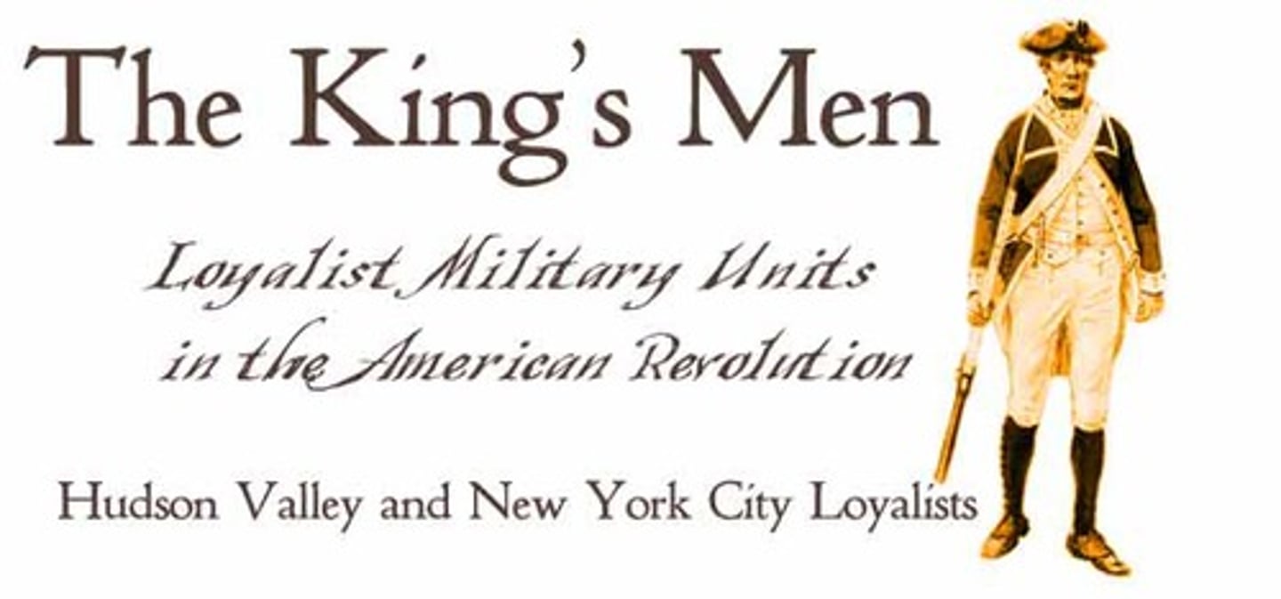<p>A person who supported the British during the American Revolution</p>