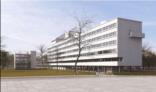 <p>An experimental 5-story building designed by Mojsej Ginzburg for the workers of the ministry of finance, reflecting innovative ideas on combining different functions in a residential building and influencing Le Corbusier's architectural concepts.</p>