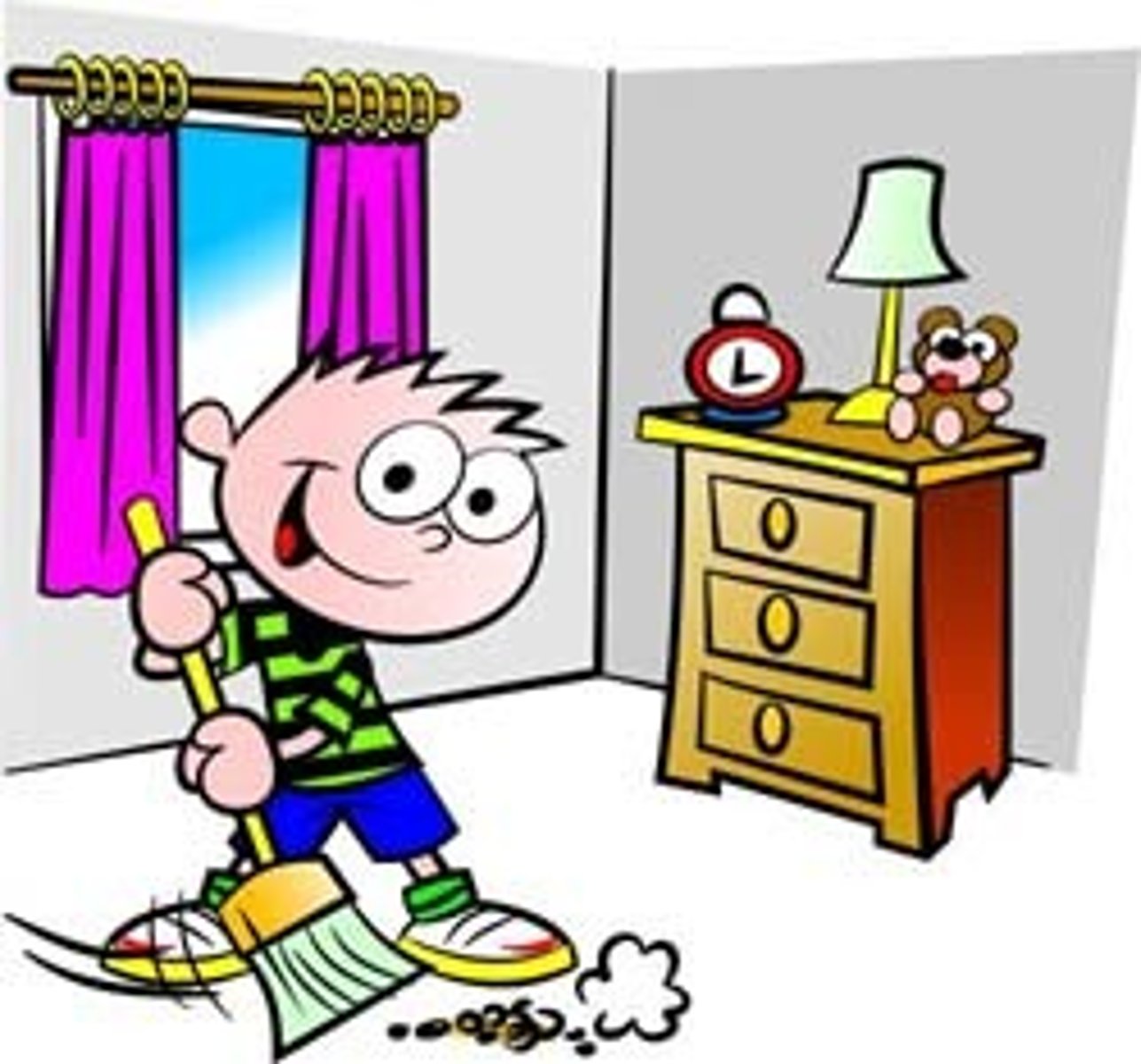 <p>to tidy up the room</p>