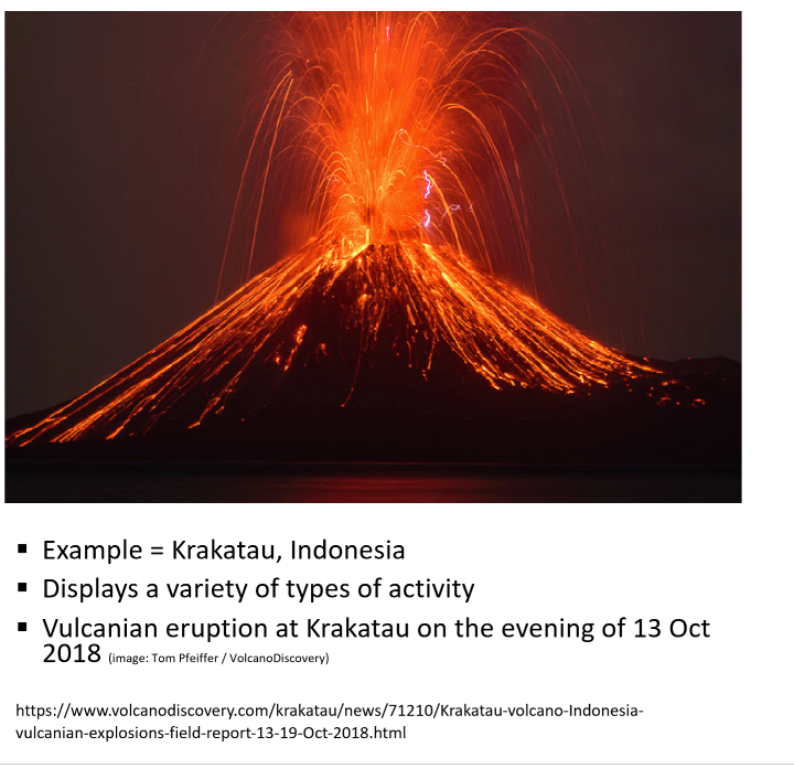 <ul><li><p>more explosive that surtseyan</p></li><li><p>discrete canon like explosions </p></li><li><p>followed by sustained eruption </p></li></ul>