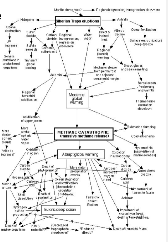 <p>Dissociation of gas hydrates results in massive release of methane into atmosphere. Magnitude of global warming is much larger thatn if CO2 was the only GHG released. </p>
