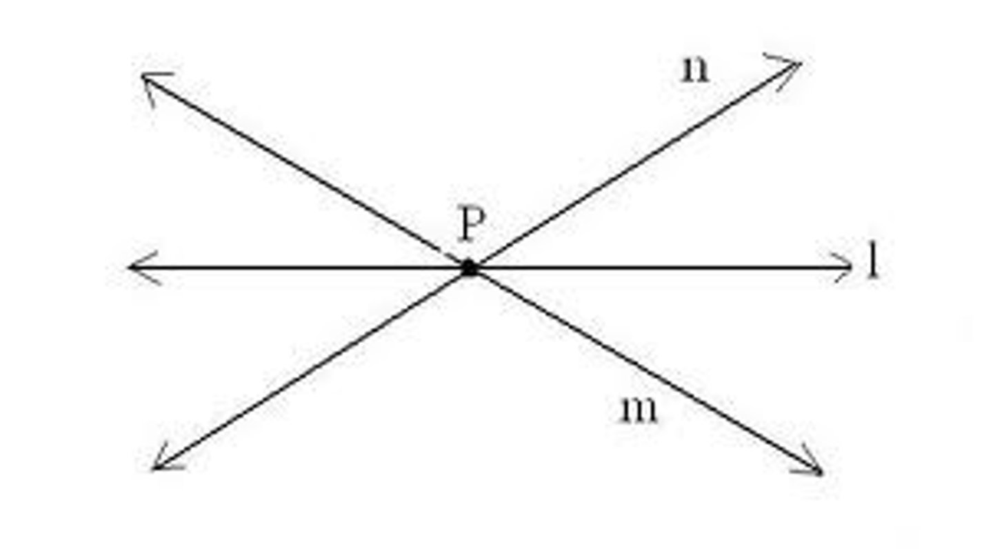 <p>The point of intersection of 3 or more lines</p>