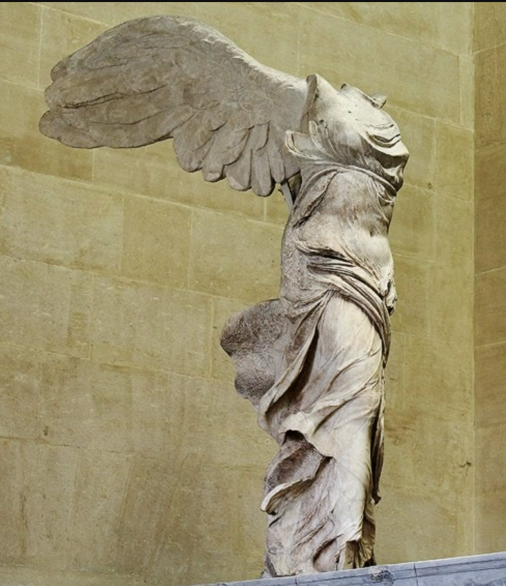 A very dramatic statue of the goddess Nike (Victory) made from Pythokritos of Rhodes. It was home in a niche of the temple and showcases wet drapery in statues