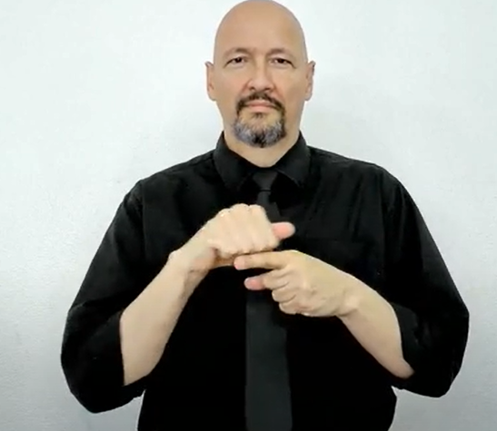 <p>fist goes back-forth</p>