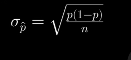 <p><span>What is the standard deviation of \hat{p}?</span></p>