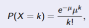 <p>$$\lambda$$ is the expected number of events over time period t</p><p>Poisson can be use to accurately approximate binomial with large n and small p given mean = np</p><p>np almost equal to np(p-1)</p>