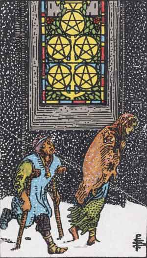 <p>5 of pentacles</p>