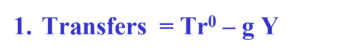 <p>= Tr^0 - gY</p>