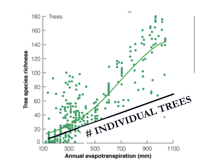 <p>Tropical Diversity. One theory of why there are more species in the tropics is represented in the</p><p>following graph</p><p></p><p>a) What idea does this figure convey that relates to diversity patterns? What does it lead us to</p><p>conclude about this idea?</p>