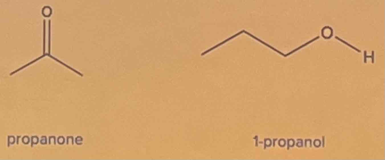 <p>Exercise</p><p>Determine the intermolecular forces of attraction involved. Identify which of the given compounds has a higher boiling point.</p><p>A. propanone</p><p>B. 1-propanol</p>