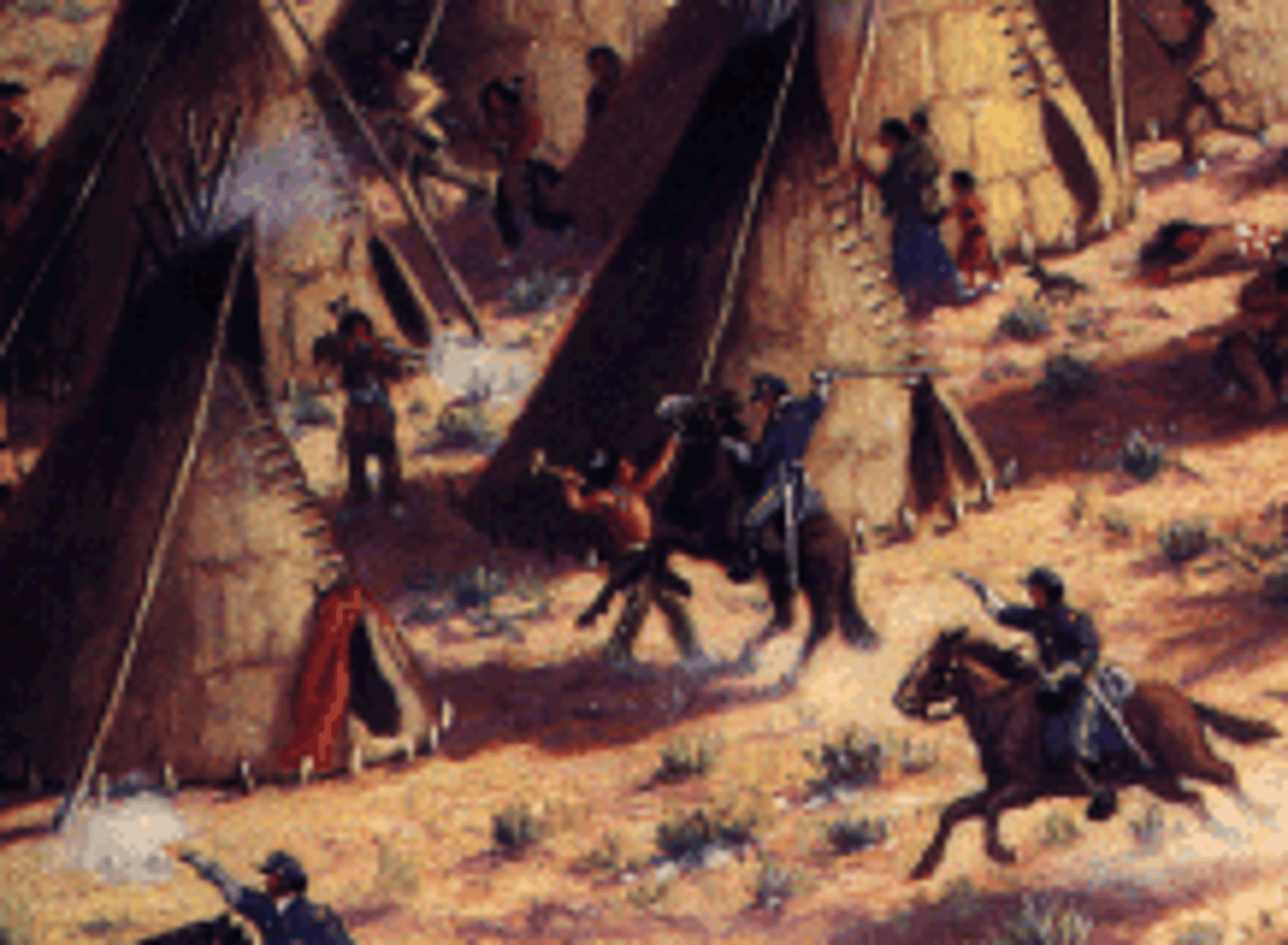 <p>In response to the Indian attacks at Sand Creek, the army attacked and killed about 200 Cheyenne in an incident known as THIS.</p>