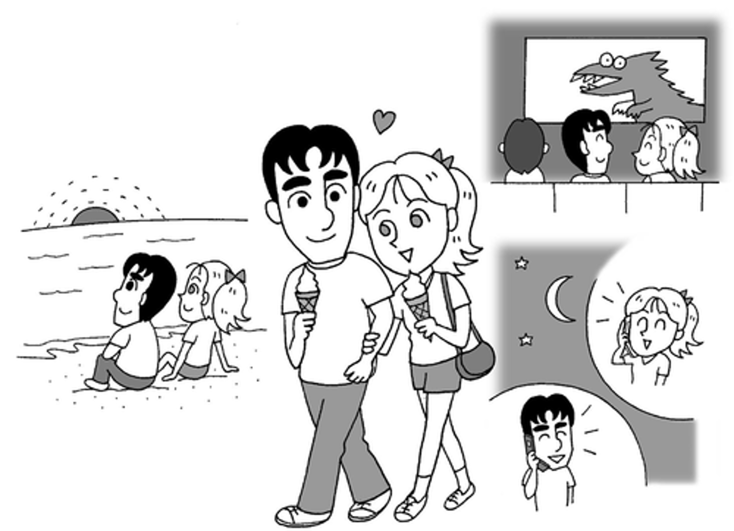 <p>つきあう</p><p>1. chơi với, hẹn hò với</p><p>2. đi cùng</p><p>かれらは付き合って5年目にけっこんした。</p><p>Họ yêu nhau được 5 năm thì kết hôn.</p><p>じょうしのゴルフに付き合わされた。</p><p>Bị bắt đi chơi golf cùng cấp trên.</p>