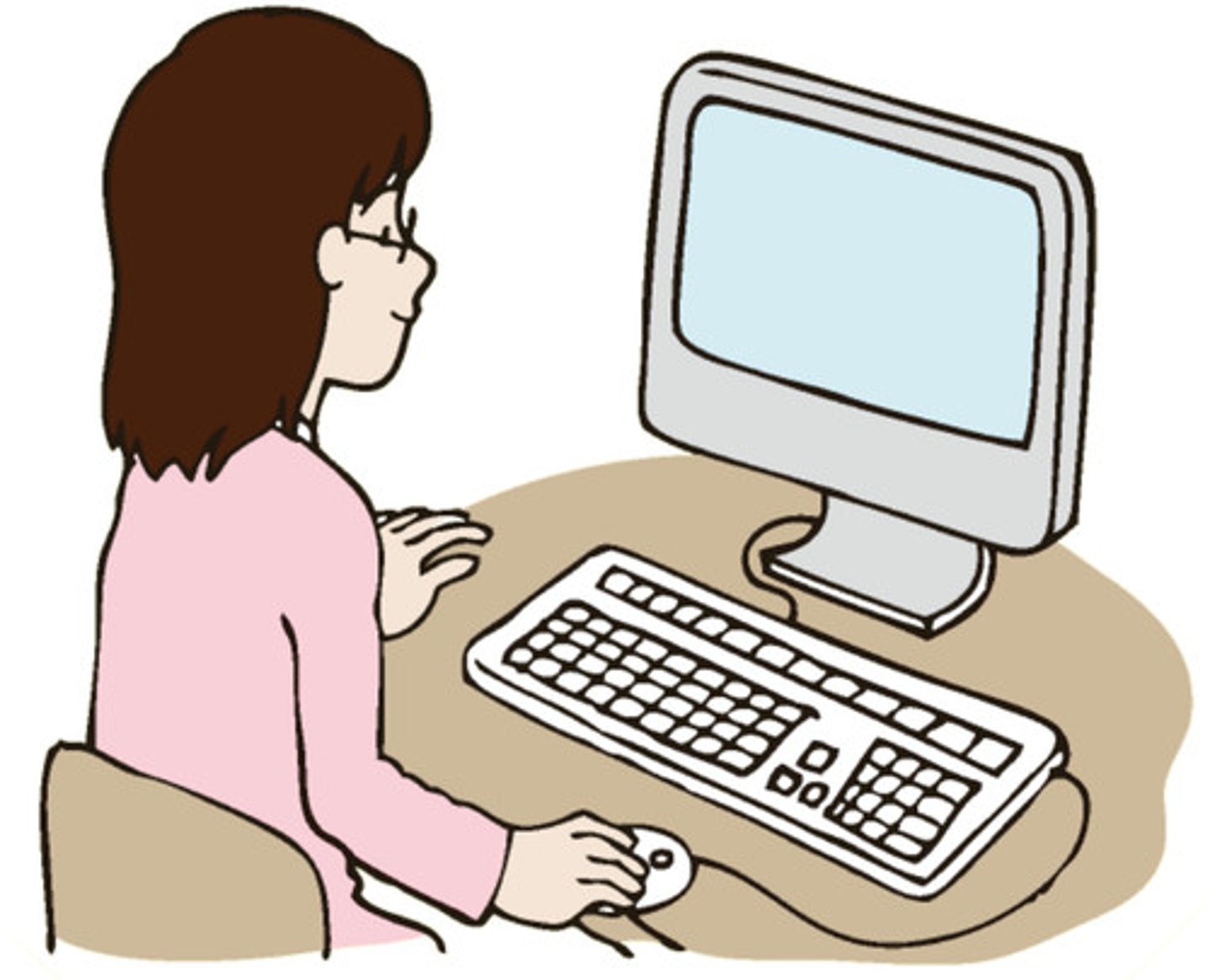 <p>to learn (how to use a computer)</p>