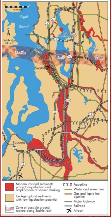 Hazard maps identify areas of risk associated with earthquake effects.

\
They include areas prone to liquefaction, zones of possible ground rupture and historic epicentres 