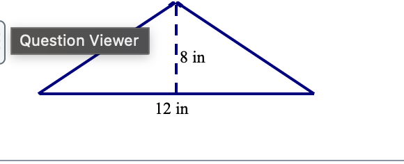 <p><span style="background-color: transparent !important;"><span>The area is </span></span></p><p><span style="line-height: 1.25; background-color: var(--acs-internal-equation-disabled-color) !important;"><span>48</span></span><span style="line-height: normal; background-color: transparent !important;"><span> </span></span><span style="line-height: 1.2; background-color: transparent !important;"><span>in²</span></span></p>