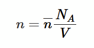 <p>n can be rearranged to e in terms of number of moles (n bar), volume (V) and avogadros constant (N<sub>A</sub>). Substitute this into the pressure equation and rearrange. equate the two expressions for mean kinetic energy and rearrange again.</p>