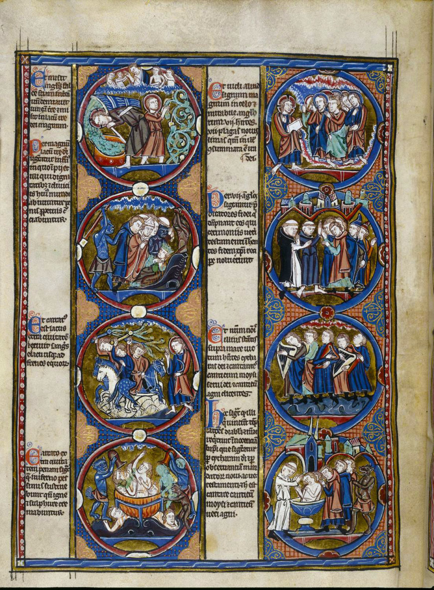 <p><strong>Bible Moralisée</strong></p><p>Gothic Europe</p><p>France</p><p>1225-1245 CE</p><p>Illuminated manuscript (ink, tempera, and gold leaf on vellum)</p>