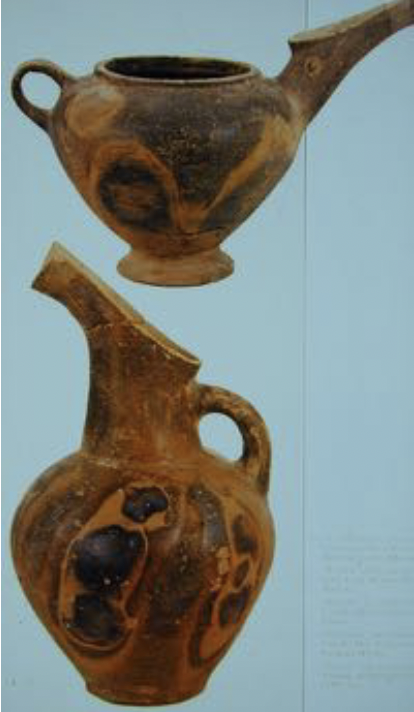 <p>Pre-Palatial, Early Minoan IIB, basically a pitcher, made to look like stone even thought its terracotta, also had painted designs</p>