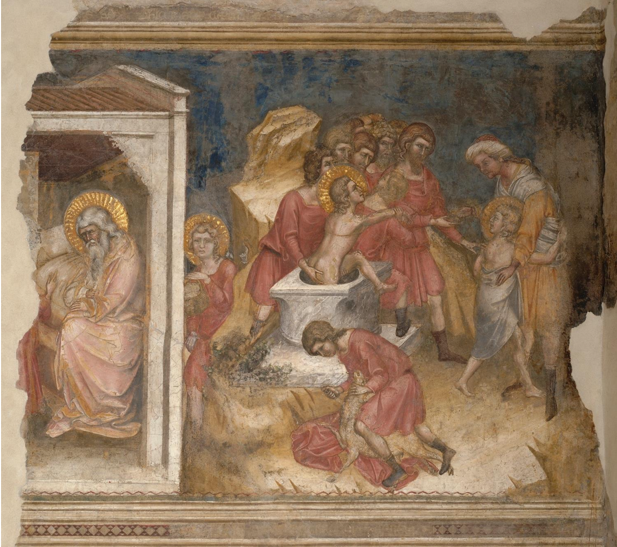 <p>Joseph Rejected and Sold into Slavery by His Brothers - Palatine Chapel of the Da Carrara</p>