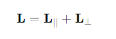 <p>Its is the vector sum of <strong>L</strong>∣∣ and<strong> L</strong>⊥</p>