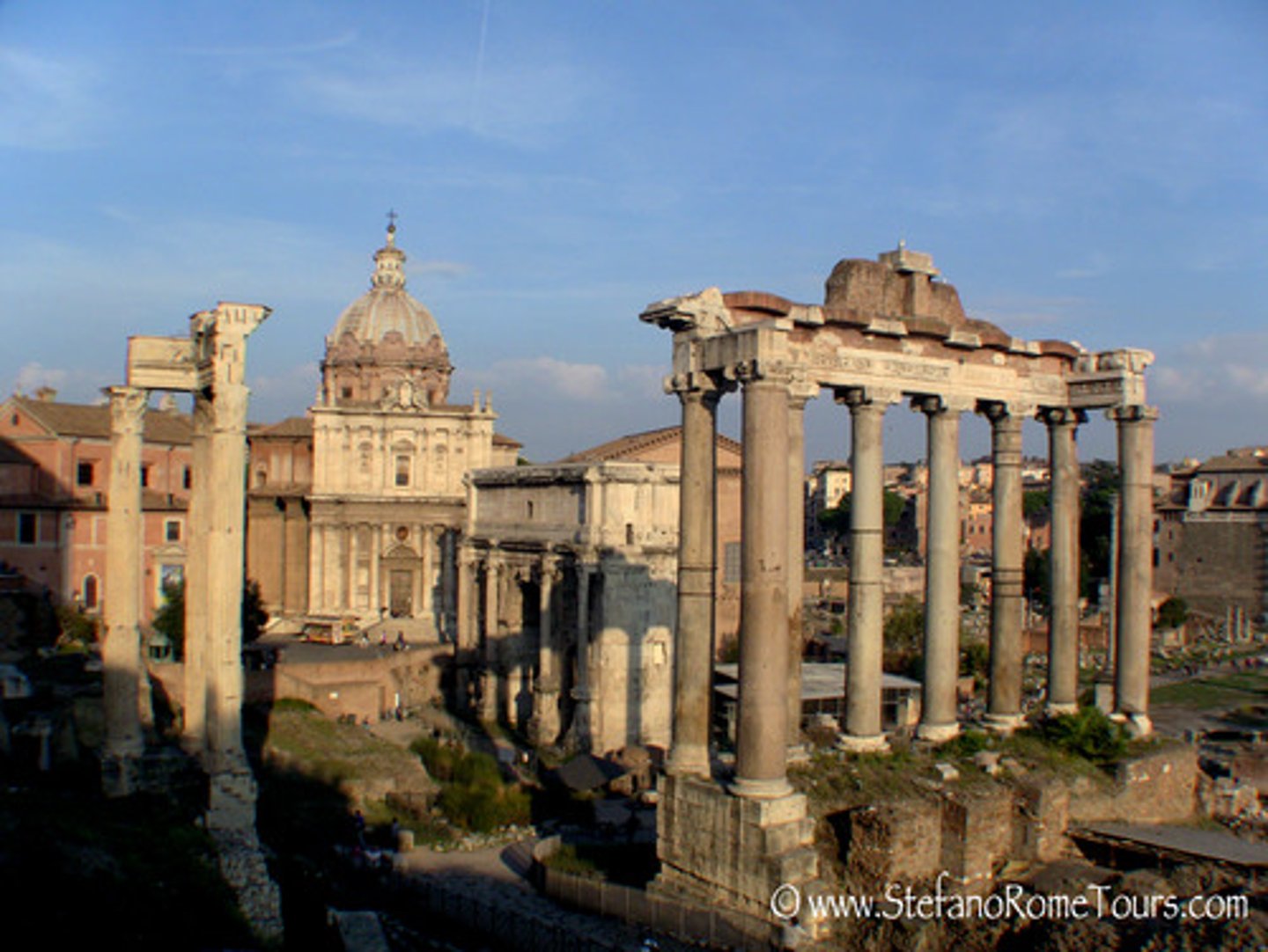 <p>- The central public space of a Roman city, equivalent to the Greek agora</p><p>- Rome's Forum Romanum was the political, religious, and commercial heart of the city</p><p>- Featured temples, basilicas (law courts), and the rostra (speaker's platform)</p><p>- Smaller forums were built in every Roman city throughout the empire</p><p>- Pompeii's Forum was paved with marble and flanked by temples and civic buildings</p>
