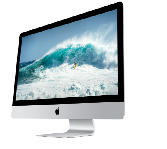 What process was used to create the aluminum base on the iMac pictured?