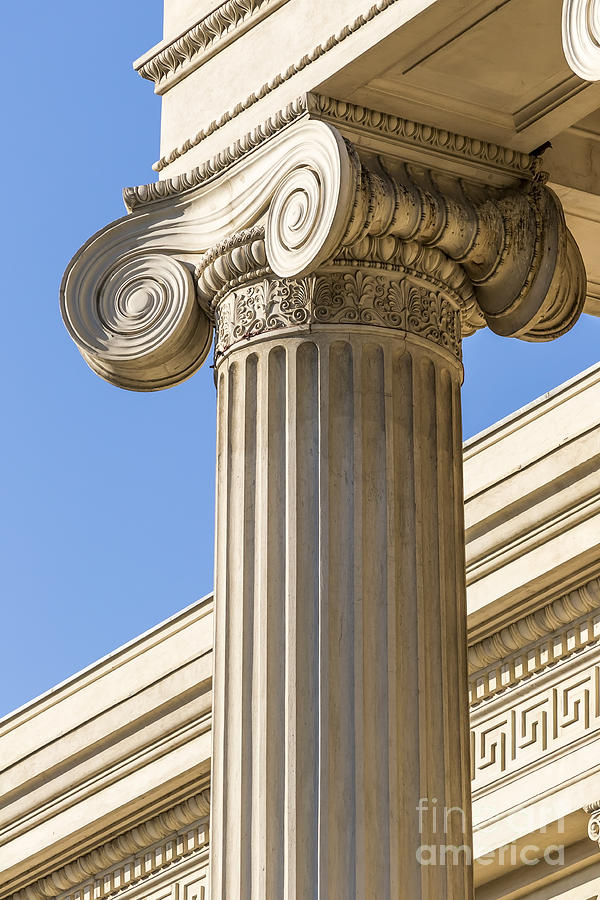 <p>curled out on either sides like ram’s horns</p>
