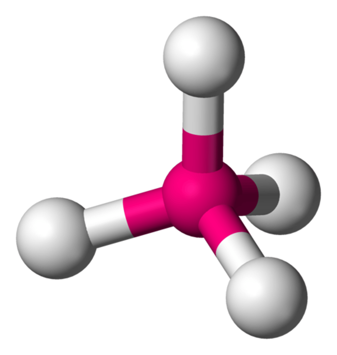 <p>Tetrahedron, bond angle 109.5°</p>