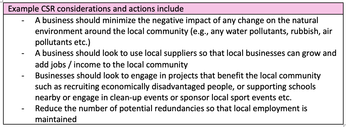 <p>due to geographical proximity, the local community of a business is often affected by changes the business make</p><p></p>