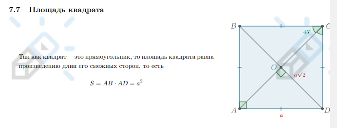 <p>Все формулы для нахождения площади прямоугольника и ромба</p>