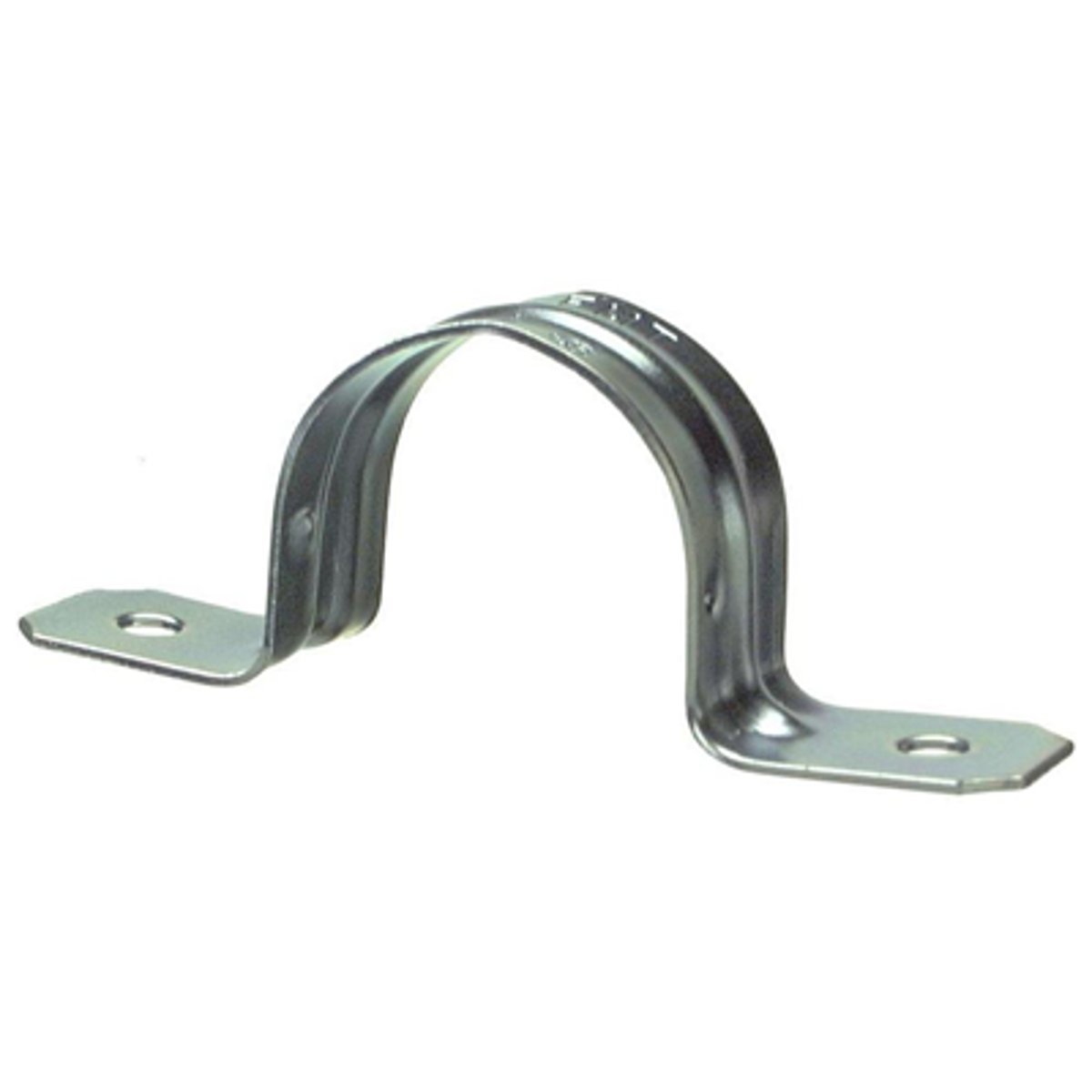 <p>Conduit is placed in the curved portion and strap is secured by nails or screws. Single foot and double foot styles. Sized for EMT and rigid/PVC conduit.</p>