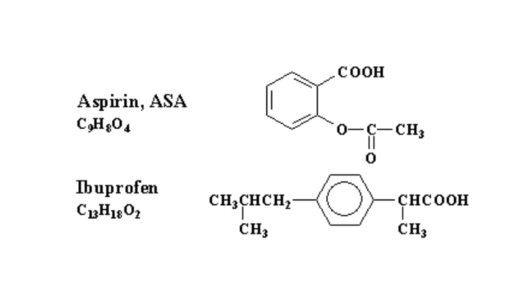 <p>Which drug here contains a carboxylic acid group?</p>