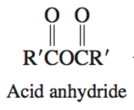 <p>Alcohol + Acid Anhydride </p>