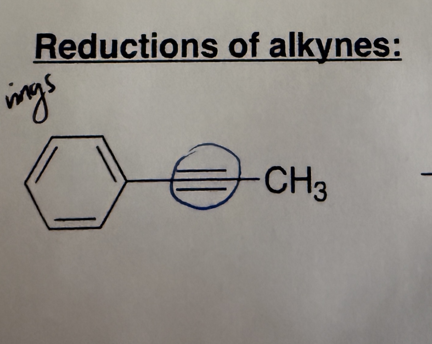 <p>Reduce alkyne to alkane</p>