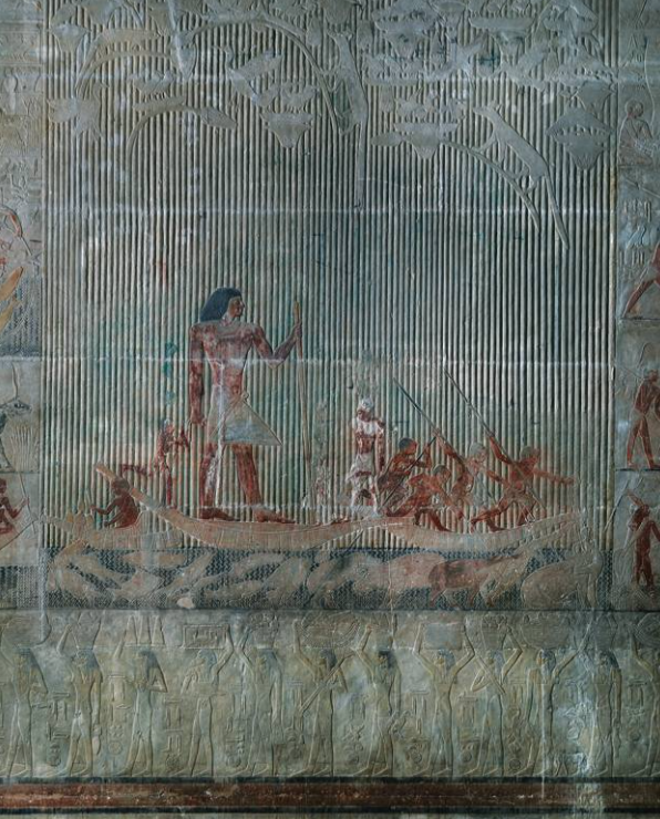<p>Egyptian Tomb of Ti, Saqqara. ca.2510 2460bce. Painted limestone relief</p>