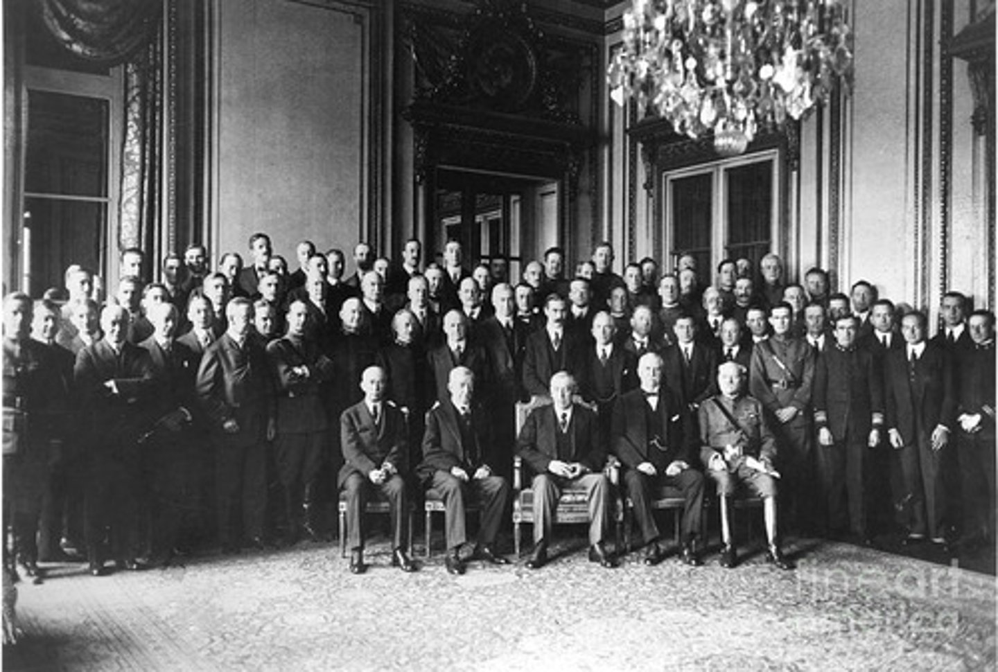 <p>Peace conference run by the allied powers to discuss terms of the Treaty of Versailles at end of WW1.</p>
