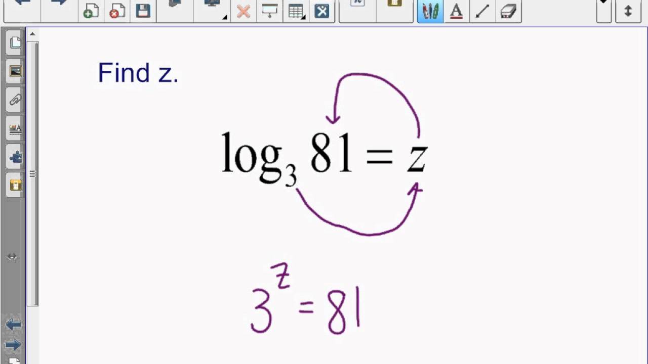 <p>Exponents. Basically asking to what power must we raise this number to get the given number? EX:</p>