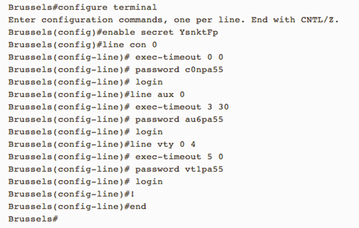 <p>how to configure of all passwords</p>