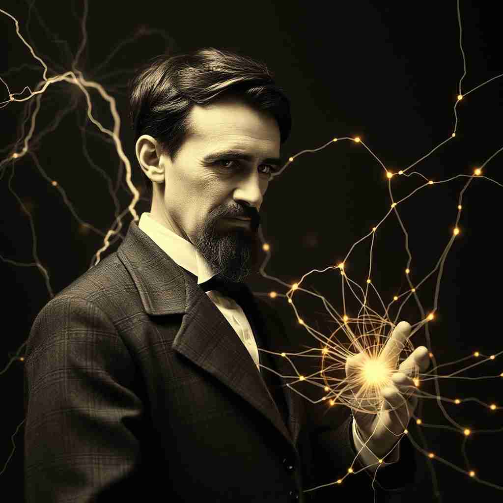 <p>Nikola Tesla electricutes a net(Net)</p>