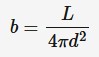 <p><span>A measure of how bright a star appears. It is measured by the amount of energy received per square metre per second by an observer on Earth. Also known as apparent magnitude. Luminosity is a property of the star, apparent brightness depends on intensity of light received by observer</span></p><ul><li><p>L = luminosity (watt)</p></li><li><p>d = distance between the emitter and the observer (m)</p></li><li><p>b = apparent brightness (W*m^-2)</p></li><li><p><span>This equation tells us that the brightness of a star is directly proportional to its luminosity and inversely proportional to the square of its distance from the observer.</span></p></li></ul><p></p>