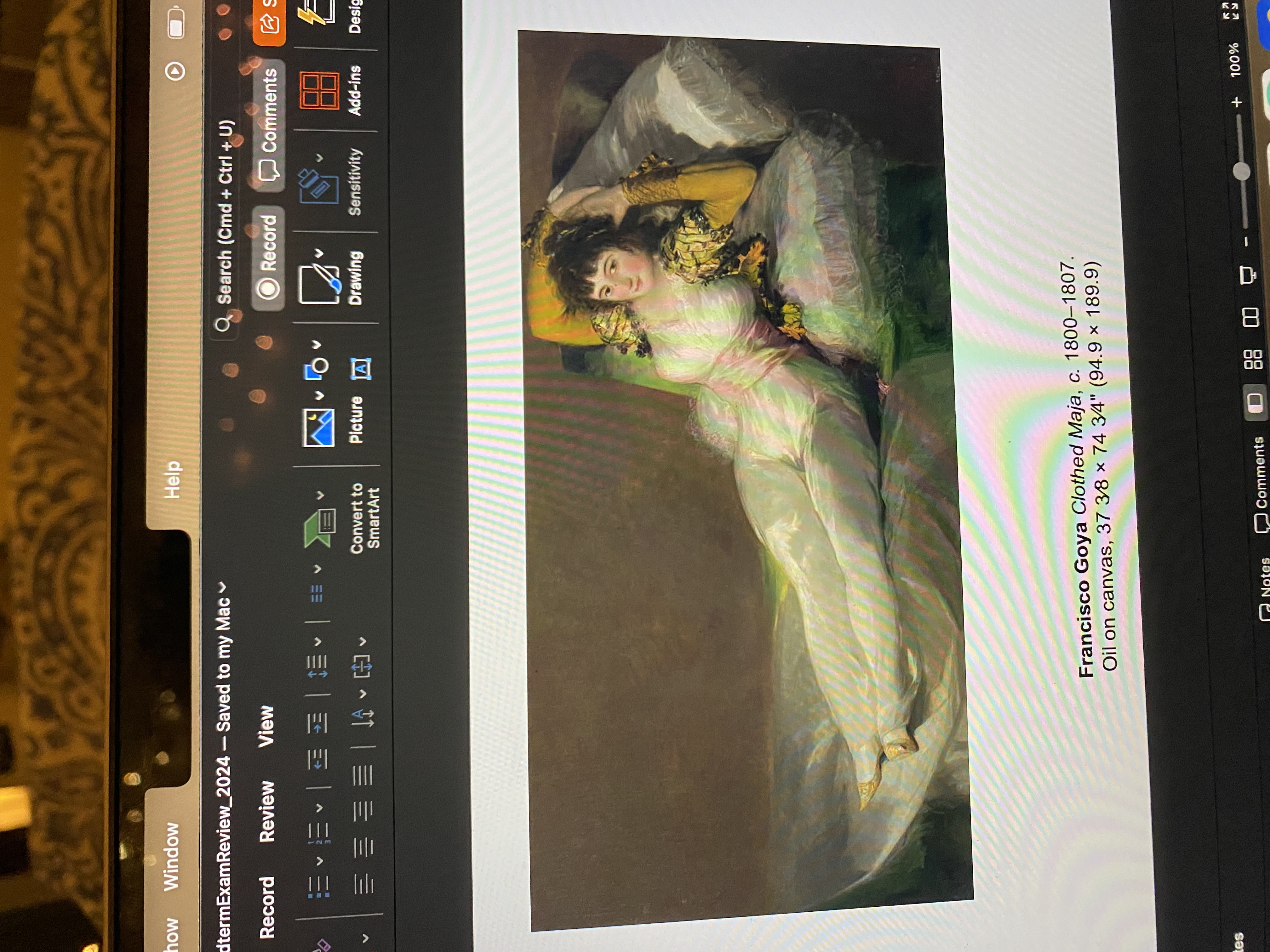 <p><span><strong>Francisco Goya <em>Clothed Maja</em>, <em>c.</em> 1800–1807. <br>Oil on canvas, 37 3⁄8 × 74 3⁄4" (94.9 × 189.9)</strong></span></p>