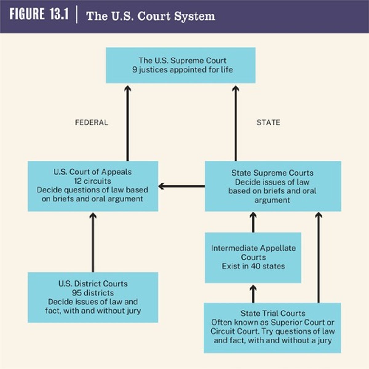 <p>Courts of appeals.</p>